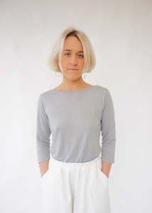 Pavement Tilda Tee - Grey Linen/modal