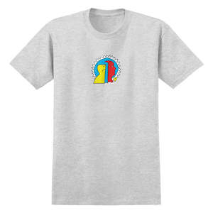 KROOKED MAD BACK FILL TEE - ASH GREY