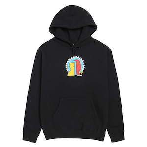 KROOKED MAD BACK FILL HOODY - BLACK
