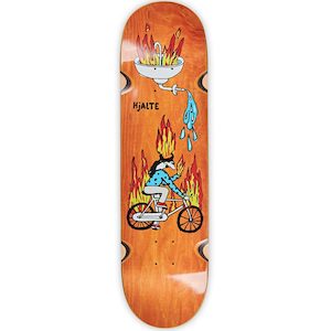 8 25 Skateboard Decks: POLAR HJALTE HALBERG FIRE RIDE (WHEELS WELLS) 8.25"