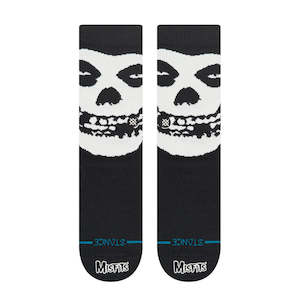 STANCE X MISFITS BEWARE CREW SOCKS - BLACK