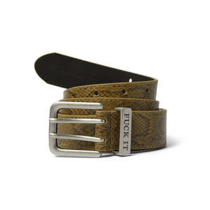 Just Arrived: HUF FUCK IT SNAKESKIN BELT - GREEN