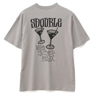 S/DOUBLE TIME TO RELAX TEE - STONE