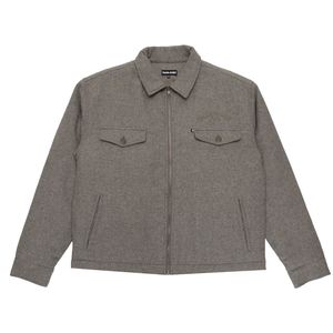 PASSPORT ARTHUR WOOL ZIP JACKET - GREY MARLE