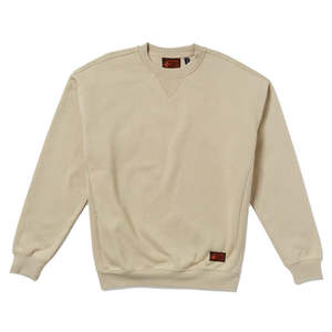 Apparel: VOLCOM OPERATORS CREW - LIGHT KHAKI