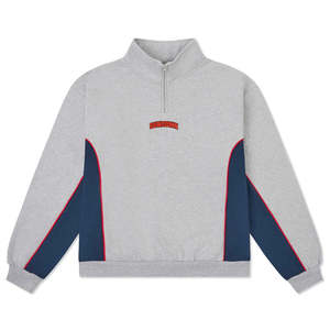 Come Sundown: COME SUNDOWN QUARTER ZIP FLEECE - GREY/NAVY