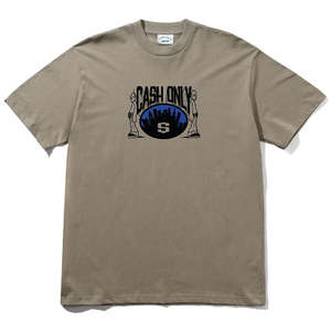 CASH ONLY METRO TEE - STONE