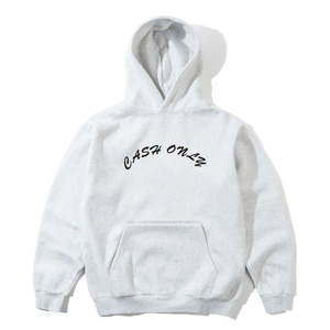 Cash Only: CASH ONLY LOGO PULLOVER HOODY - ASH