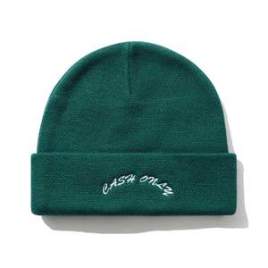 Cash Only: CASH ONLY LOGO BEANIE - FOREST