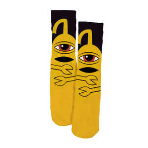 Toy Machine Hug Socks - Yellow