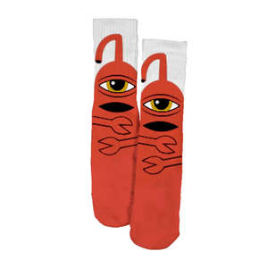 Toy Machine Hug Socks - Rust