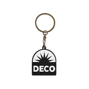 DECO SUNBURST KEYCHAIN - BLACK