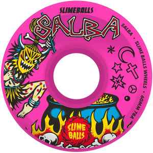 60mm Skateboard Wheels: SANTA CRUZ OG SLIME BALLS SALBA WITCHDOCTOR REISSUE 60MM 78A - SLIME PINK