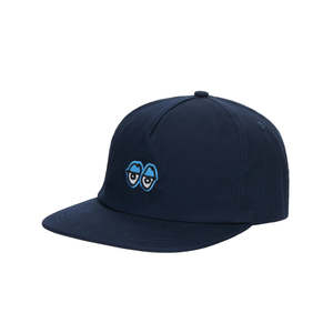 Krooked: KROOKED EYES SNAPBACK - NAVY/BLUE