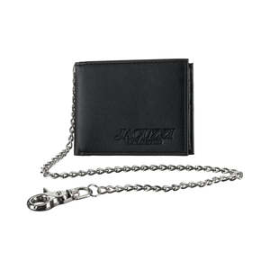 Jacuzzi Unlimited: JACUZZI UNLIMITED PU LEATHER CHAIN WALLET - BLACK