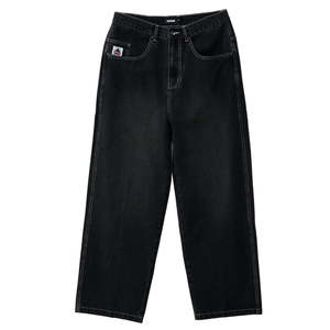 Xlarge: XLARGE OLD ENGLISH BAGGY DENIM 91 PANTS - WORN BLACK