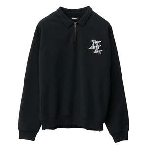 Xlarge: XLARGE COLLAR QUARTER ZIP - BLACK