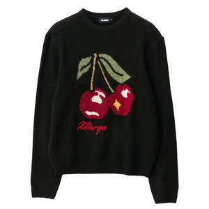 XLARGE CHERRY KNIT SWEATER - BLACK