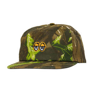 Krooked: KROOKED EYE CAMO SNAPBACK CAP - CAMO