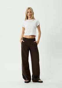 AFENDS DITA LOWRISE TROUSERS - COFFEE