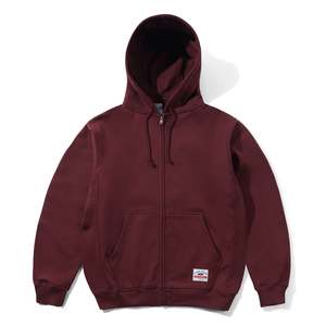 CASH ONLY HEAVY-WEIGHT ZIP THRU HOOD - BURGUNDY