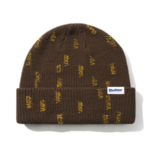 Beanies: BUTTER GOODS BASE BEANIE - BROWN