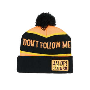 Beanies: ANTI HERO JALOPI SKATE CO. IM LOST TOO POM POM BEANIE - ORANGE/BLACK/YELLOW