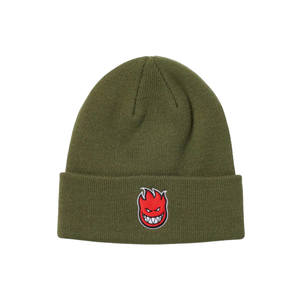 SPITFIRE BIGHEAD FILL CUFF BEANIE - OLIVE/RED