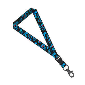 Santa Cruz: SANTA CRUZ SCREAMING HAND ALL OVER LANYARD - BLACK