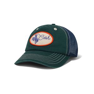 CASH ONLY RODEO TRUCKER CAP - GREEN/NAVY