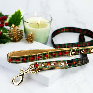 Pawfect in Plaid - Vegan Leather Dog Lead