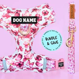 You Give Me Butterflies Range: You Give me Butterflies - Personalised Adjustable Harness Duo