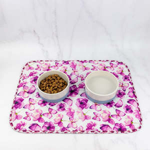 You Give me Butterflies - Dog Bowl Mat