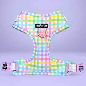 No Pull Dog Harnesses: Once and Flor-All - Gingham No-Pull Adjustable Harness