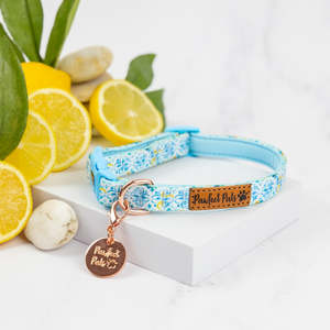 Soft Dog Collars: Santorini Summer - Soft Dog Collar