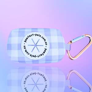 Social Butterfly - Purple Gingham Deja Poo Waste Bag Holder