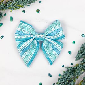 Dog Bow Ties: Aquamarine Dreams - Sailor Bow Tie