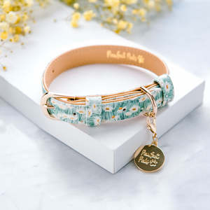 Vegan Leather Dog Collars: Sweet Like Honey - Daisy Fields Dog Collar