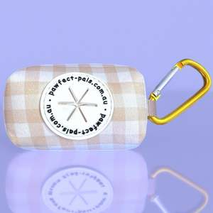 All: Beige Gingham - Deja Poo Waste Bag Holder