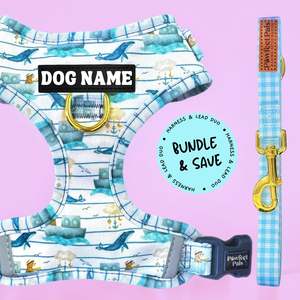 Sailor Bear - Personalised Adjustable Harness Duo