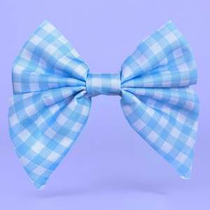 Dog Bow Ties: Blue Gingham - Sailor Bow Tie