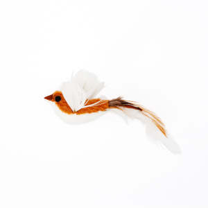 Cat Toys: Brown Finch Feather Cat Teaser Wand