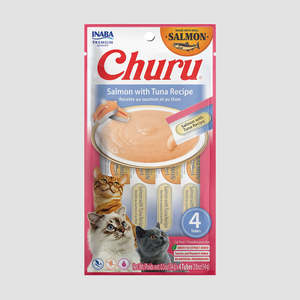 INABA Churu Salmon with Tuna Cat Treats