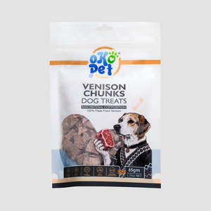 Dog Treats: OKO PET Venison Chunks Dog Treats 65g