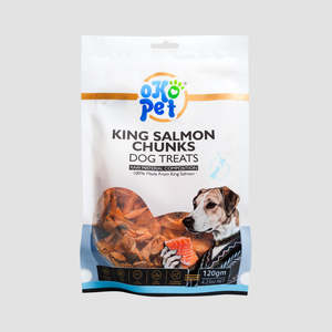 OKO PET King Salmon Chunks Dog Treats 100g/120g