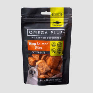 Cat Freeze Dried Dehydrated Treats: OMEGA PLUS King Salmon Bites Cat Treats