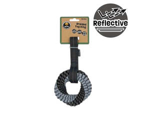 BLITZ BRAIDED TUG RING  W STRAP GREY (SMALL)