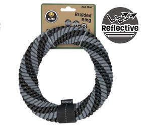 BLITZ BRAIDED RING  GREY  (LARGE)
