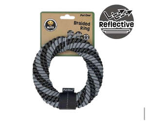 BLITZ BRAIDED RING  GREY  (MEDIUM)