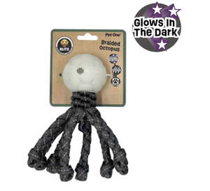 BLITZ OCTOPUS W GLOW  IN THE DARK BALL GREY (LARGE)